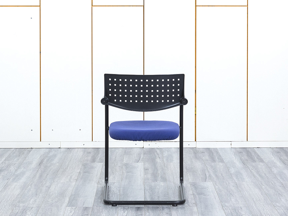 Конференц кресло для переговорной  Синий Ткань VITRA VISAVIS 2  (КДТН-28113)