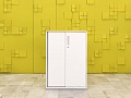 Шкаф для документов офисный Steelcase ЛДСП Белый Германия  ШД2ДБ1-30016