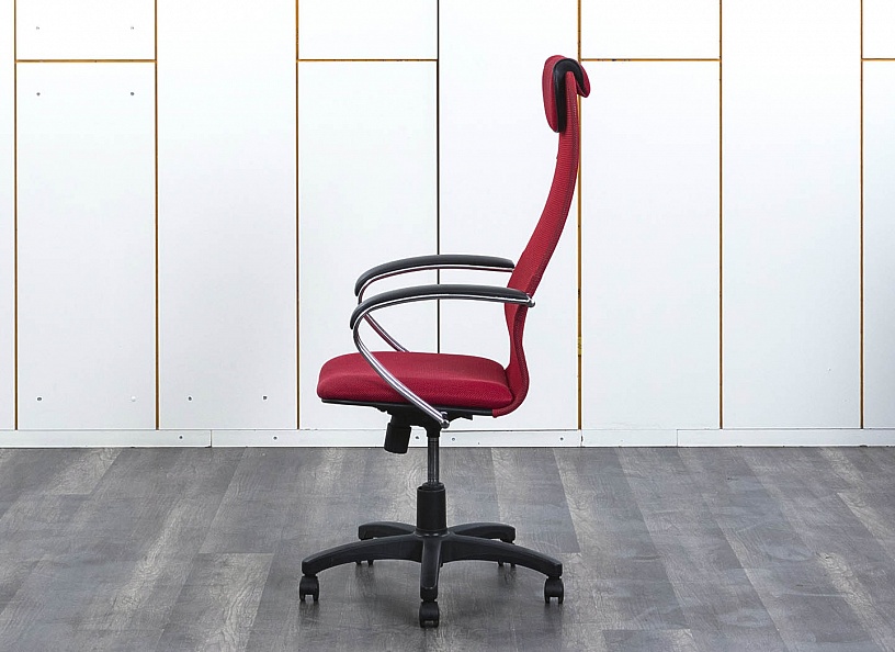Офисное кресло руководителя   Сетка Красный   (КРСК2-30112)