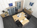 Кабинет руководителя Дипломат 2 000х2 000х750 ЛДСП Зебрано   (КРЗ-11061)