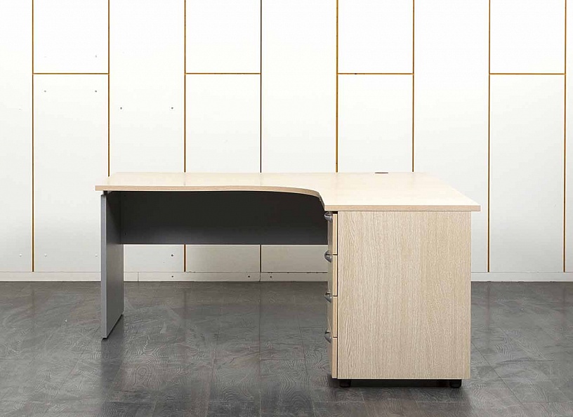 Комплект офисной мебели стол с тумбой  1 600х1 200х750 ЛДСП Зебрано   (СПУЗКп-27041)