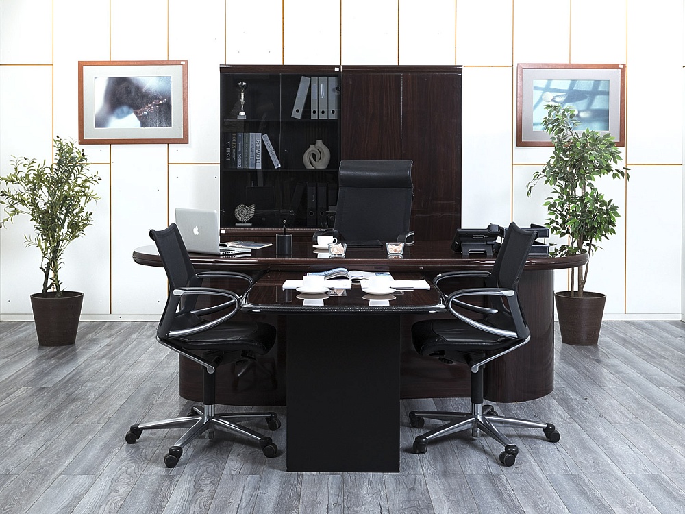 Кабинет руководителя GOODFURNITURE 2 500х2 100х770 МДФ Махагон Perth  (КРШ-13054)