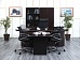Кабинет руководителя GOODFURNITURE 2 500х2 100х770 МДФ Махагон Perth  (КРШ-13054)