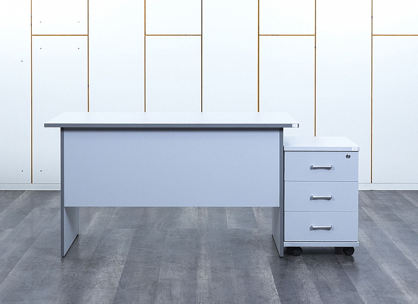 Комплект офисной мебели стол с тумбой  1 400х700х750 ЛДСП Серый   (СППСк-15033)