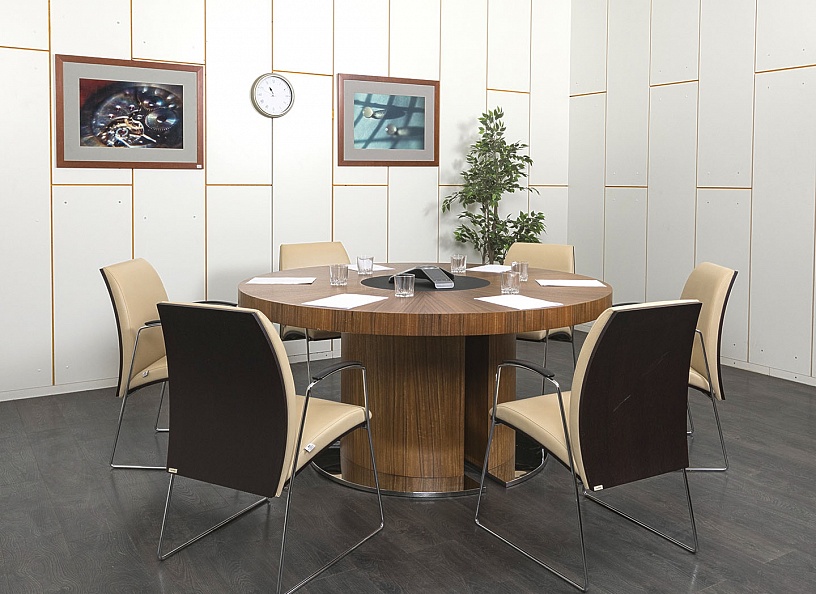 Офисный стол для переговоров Dao Walnut 1 700х1 700х790 Шпон Зебрано   (СГОЗ-17051)
