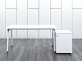 Комплект офисной мебели стол с тумбой Herman Miller 1 400х800х730 ЛДСП Белый   (СППБК-13112)