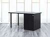 Комплект офисной мебели стол с тумбой IKEA 1 400х800х760 ЛДСП Черный   (СППЧКп-04064)