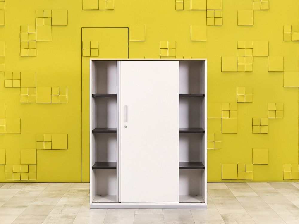 Шкаф для документов офисный Steelcase ЛДСП Белый Франция  ШД2ДБ1-04026