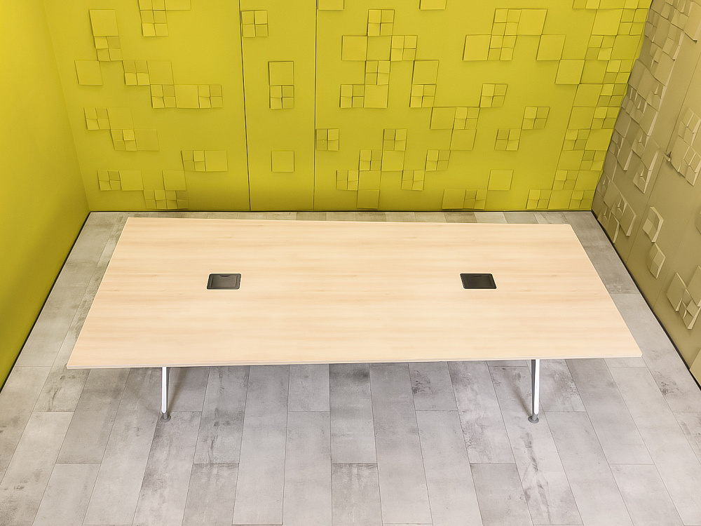 Офисный стол для переговоров Steelcase ЛДСП Зебрано Франция  СГПЗ2-04026