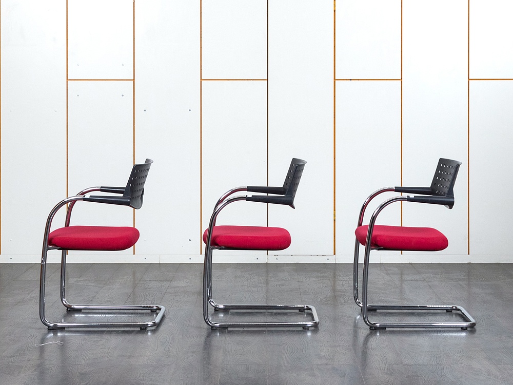 Конференц кресло для переговорной  Красный Ткань VITRA   (УДТК-07120)