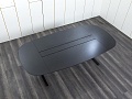 Офисный стол для переговоров Bene 2 600х1 350х780 МДФ Черный T-Meeting Австрия (СГПЧ-03112)
