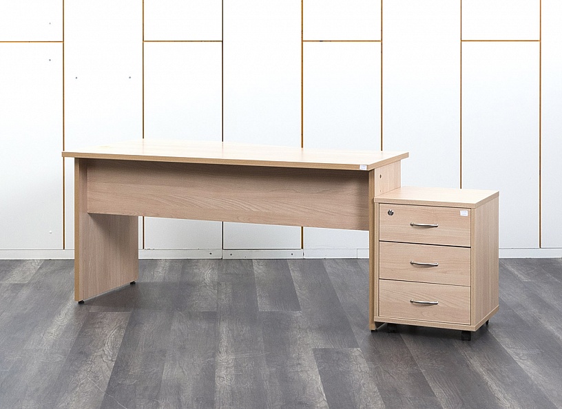 Комплект офисной мебели стол с тумбой  1 500х800х750 ЛДСП Бук   (СПЭВКп-21042)