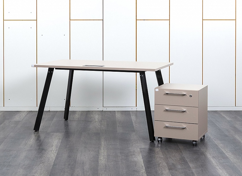 Комплект офисной мебели стол с тумбой  1 400х800х750 ЛДСП Бежевый   (СППБк-05082)