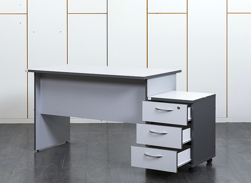 Комплект офисной мебели стол с тумбой  1 200х700х750 ЛДСП Серый   (СППСК1-01111)