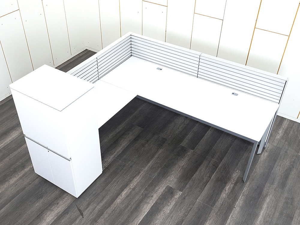 Ресепшн Белый 2 210х2 055х1 325 Knoll   (КОМБ-04093)
