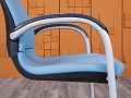 Конференц кресло для переговорной  Синий Ткань Ahrend   (КДТН-24035)