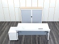 Кабинет руководителя Herman Miller 1 800х880х820 ЛДСП Белый   (КРБ-13112)