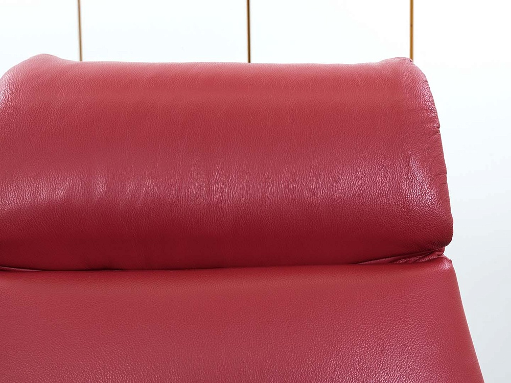 Мягкое кресло SteelCase Кожа Красный Massaud Lounge Chair  (КНКК-14045)