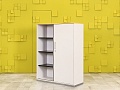 Шкаф для документов офисный Steelcase ЛДСП Белый Франция  ШД2ДБ1-04026