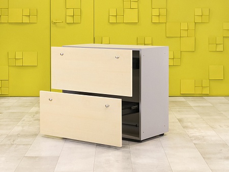 Офисная тумба для оргтехники 920x480x830 ЛДСП Клен Выдвижные ящики Россия_ТО2ЯВ-130923