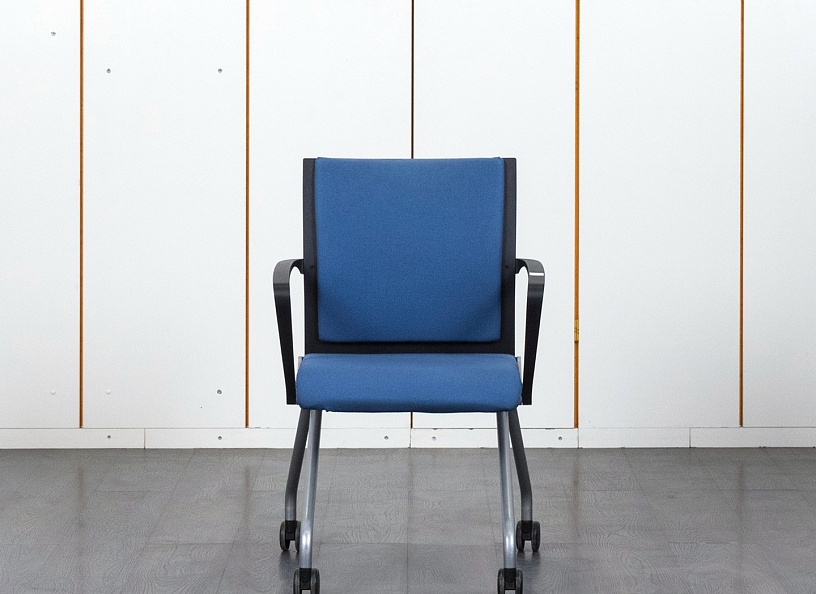 Конференц кресло для переговорной  Синий Ткань/металл SteelCase werndl  (УДТН-04110)