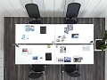 Комплект офисной мебели Herman Miller 3 200х1 650х750 ЛДСП Белый   (КОМБ1-25082)