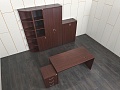 Кабинет руководителя  1 600х800х750 ЛДСП Махагон   (КРШ1-22061)