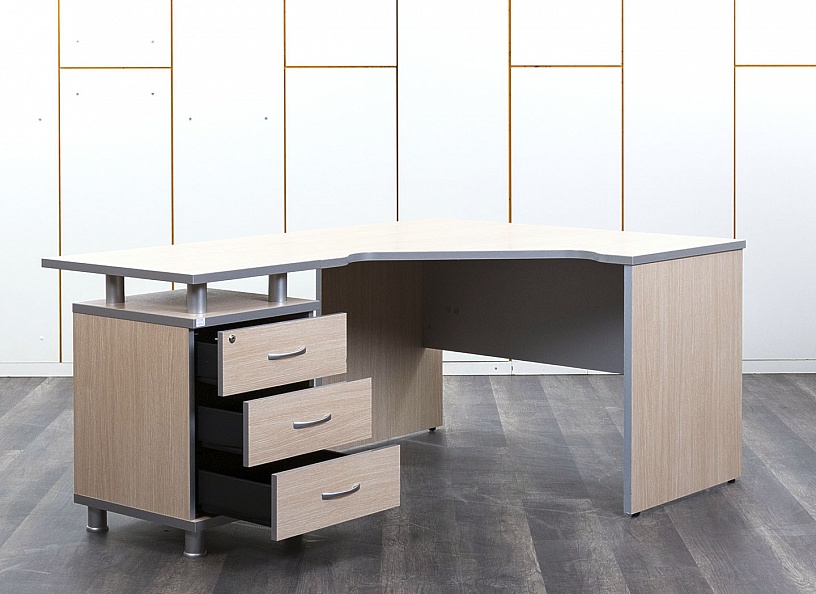 Комплект офисной мебели стол с тумбой  1 200х1 660х730 ЛДСП Зебрано   (СПУЗК-09062)