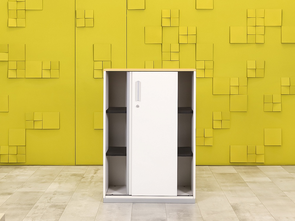 Шкаф для документов офисный Steelcase ЛДСП Белый Германия  ШД2ДБ1-30016