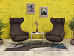 Комплект из 2-х мягких кресел Vitra Ткань Коричневый Швейцария  КНТК-24026