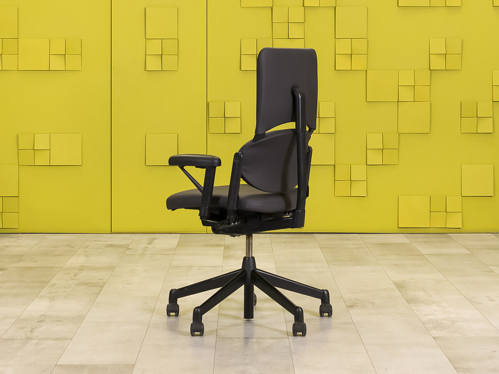 Офисное кресло руководителя на колесах Please 1 Steelcase Кожа Чёрный Франция  КРКЧ-05115