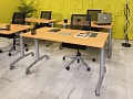 Офисный стол прямой Steelcase ЛДСП Ольха Франция  СППЛ-04026