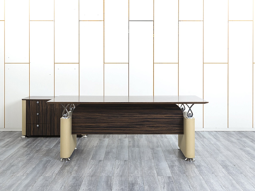 Кабинет руководителя Tecnoarredo 2 000х920х760 Шпон Зебрано Venus  (КРЗ1-09024)