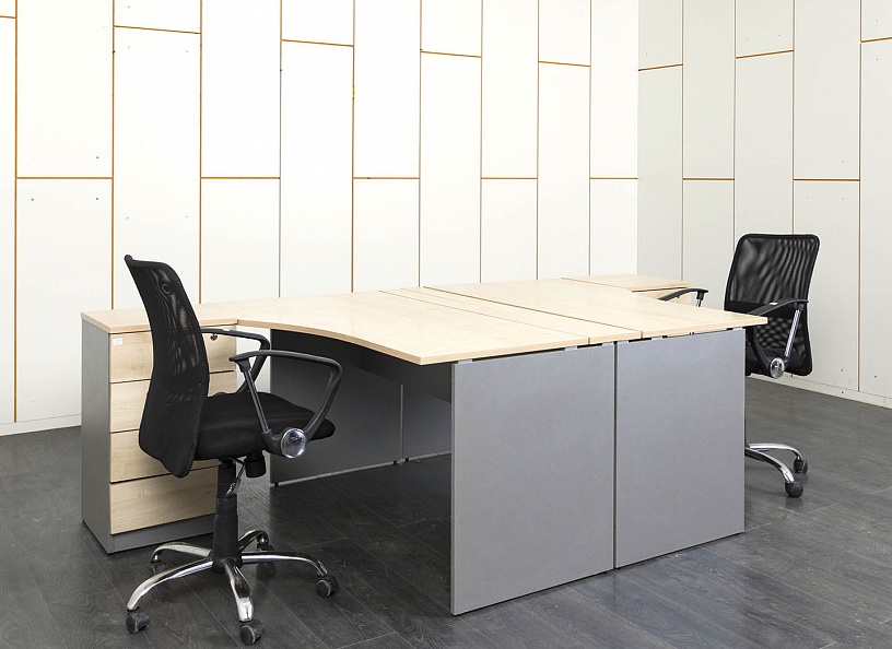 Комплект офисной мебели стол с тумбой  1 400х1 210х750 ЛДСП Клён   (СВУВ1к-24021)