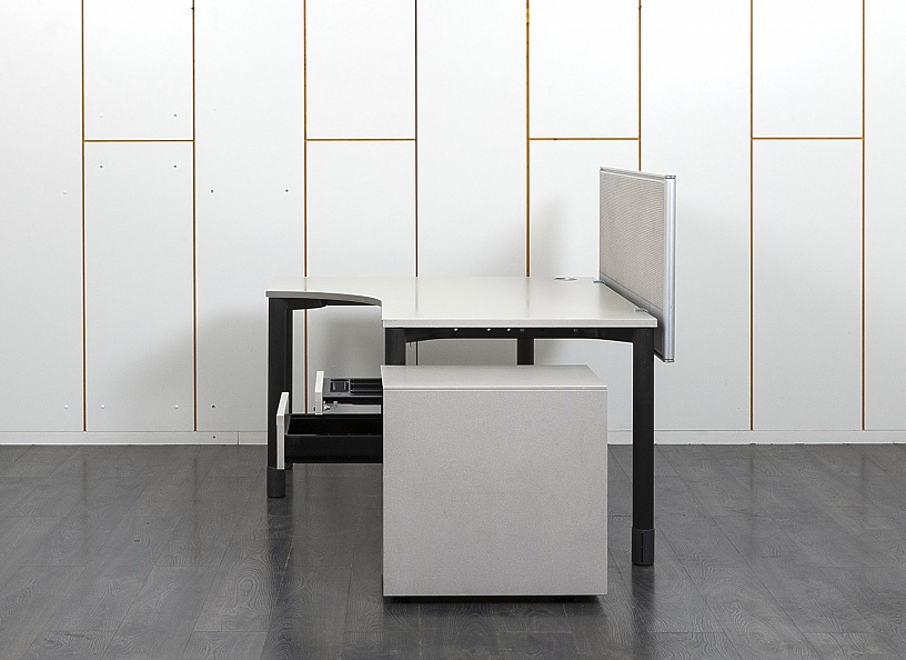 Комплект офисной мебели стол с тумбой Bene 1 600х1 200х750 ЛДСП Серый   (СПУСКл-16081)