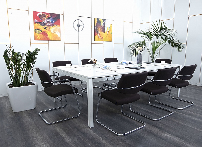 Офисный стол для переговоров Herman Miller 2 400х1 400х750 ЛДСП Белый   (СГПБ-20033)