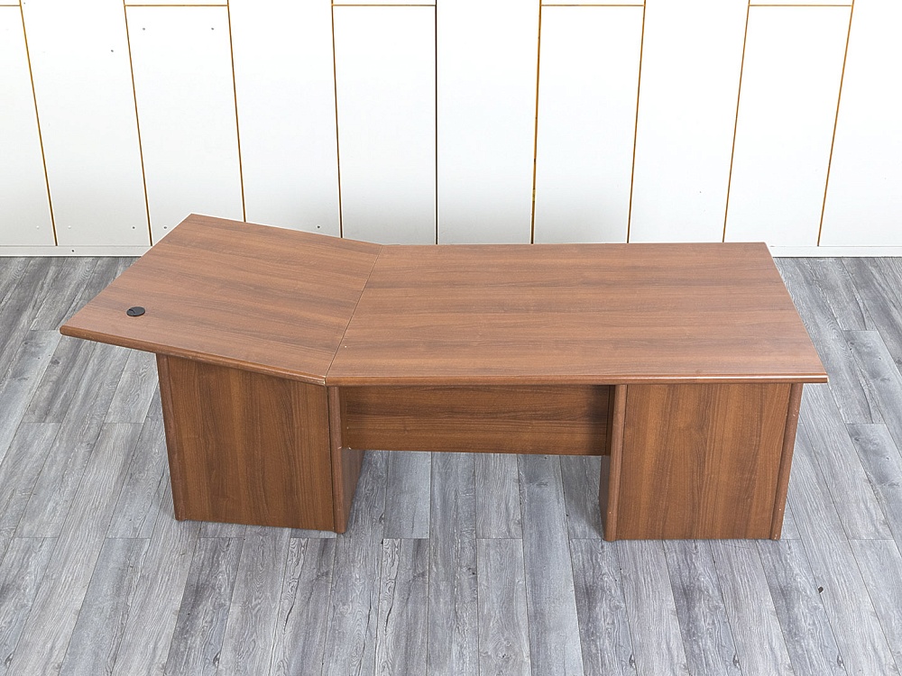 Стол для руководителя  2 450х900х760 ЛДСП Орех   (СРПХ-07084уц)