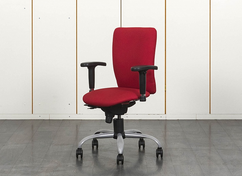 Офисное кресло для персонала   Ткань Красный   (КПТК-27051)