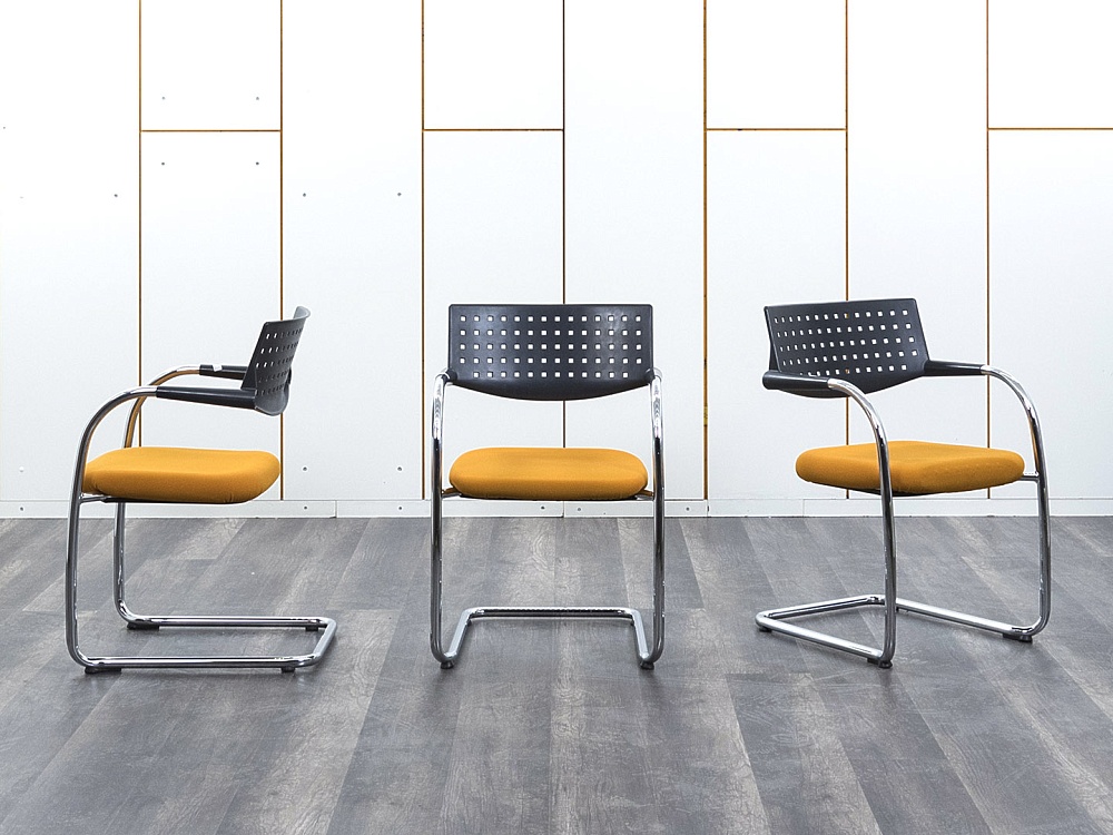 Конференц кресло для переговорной  Оранжевый Ткань VITRA   (УДТО-21032)